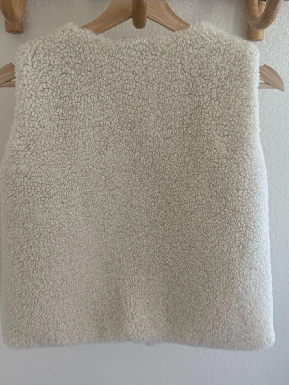 Gap Kids girls outdoor cozy cream sherpa shearling vest size 12